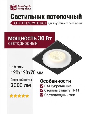 Светильник потолочный CITY X 11.30 W FB DALI