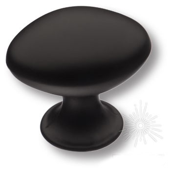 Ручка кнопка 15.340.00.09, материал Замак, цвет Чёрный, отделка Черный, 34*28*37 мм