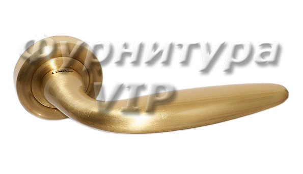 Дверная ручка на круглой розетке "KUBA" OS 933/103, материал Латунь, отделка Золото, 150*50*50 мм