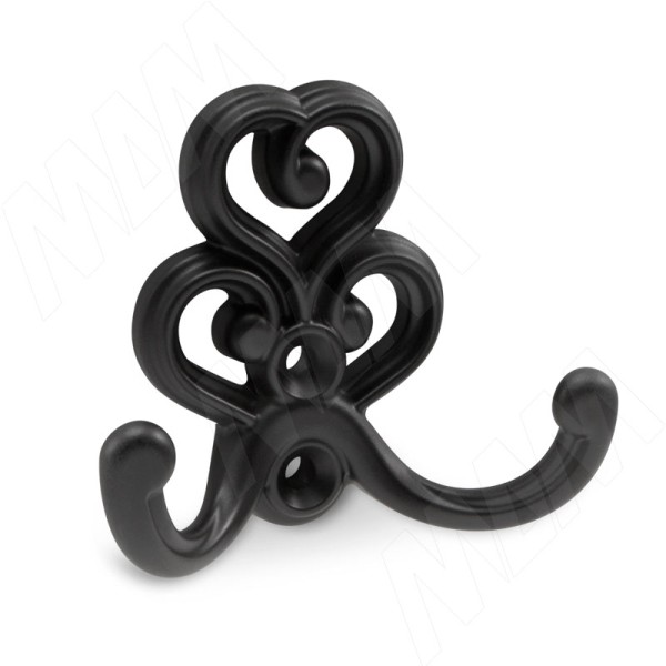 Крючок WAP.802.000.00N4, материал Замак, цвет Чёрный, отделка Черный, 62,4*73,5*30 мм