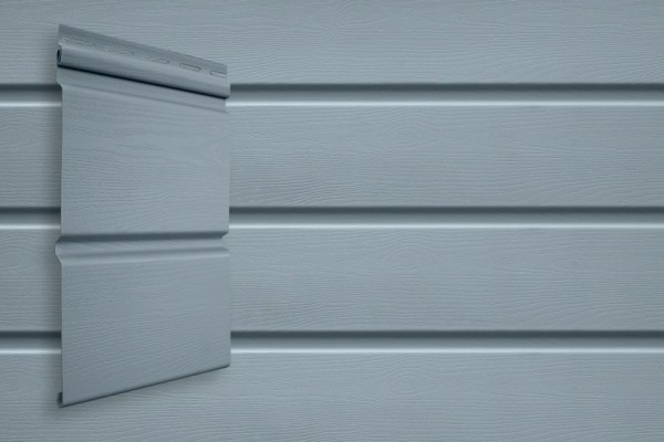 Виниловый сайдинг Grand Line Double-брус Цвет: Голубой