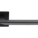 Дверная ручка на квадратной розетке "TRIO" BLACK MATT 485/024, материал Замак, цвет Черный, отделка Черный, 154*50 мм