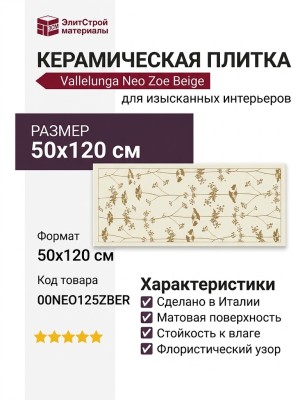 Vallelunga Neo Zoe Beige 50x120 00NEO125ZBER