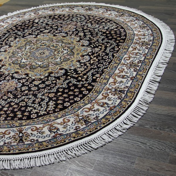 Ковер Shahreza d202 navy овал