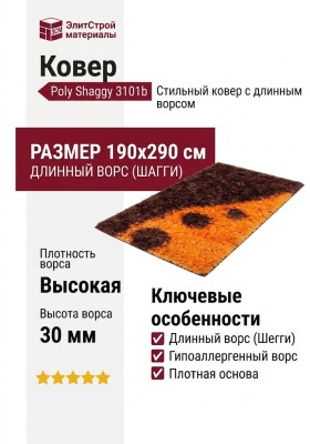 Ковер Poly Shaggy 3101b 190x290