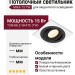 Светильник потолочный MIKA 15 TW B FW