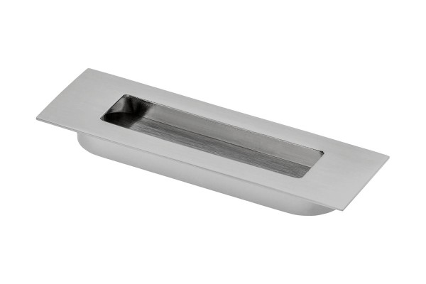 Ручка врезная UZ-E6-096-01, материал Замак, отделка Хром, 124*38*12 мм