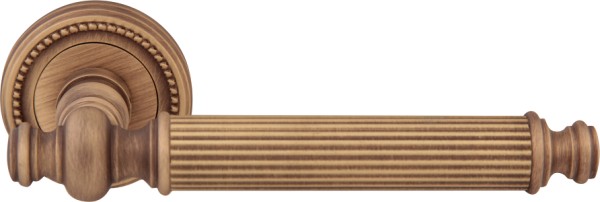 Дверная ручка на круглой розетке 353 L Regina Матовая бронза, материал Латунь, отделка Бронза, 160*55 мм