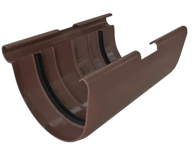 Муфта для желоба Альта-Профиль, цвет Коричневый Элит.