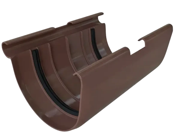 Муфта для желоба Альта-Профиль, цвет Коричневый Элит.