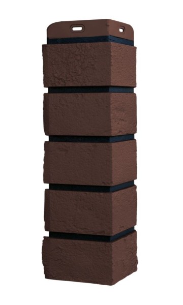 Угол Grand Line, Состаренный кирпич Design Plus, Каштан (Темный шов)