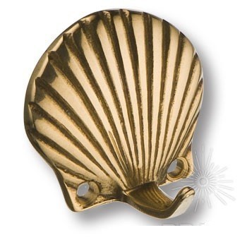 Крючок РАКУШКА 00097, материал Латунь, отделка Латунь, 45*45 мм