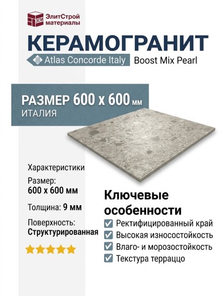 Atlas Concorde Italy Boost Mix Pearl 60x60 A80M