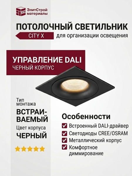 Светильник потолочный CITY X 11.30 B FB DALI