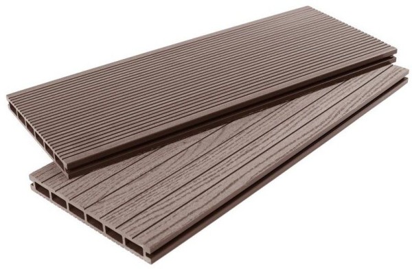Террасная доска из ДПК - ДеревоПласт DP Standart+, цвет коричневый