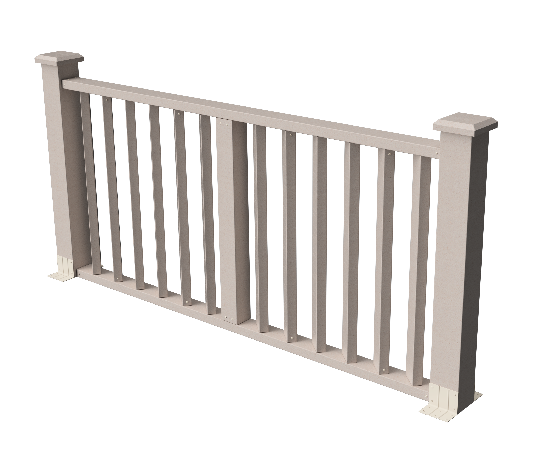 Декоративное ограждение из ДПК GRINDERDECO Бруклин, выбеленный дуб