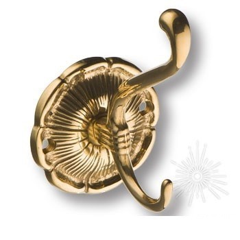 Крючок БАРОККО 00100, материал Латунь, отделка Латунь, 70*100 мм