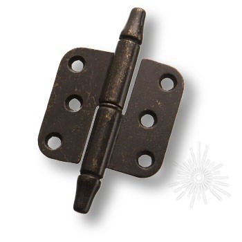 Петля карточная (левая) 2720-14, материал Замак, цвет Чёрный, отделка Черный, 8*42*72 мм