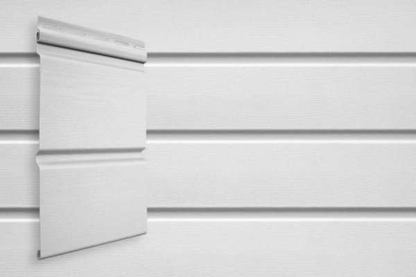 Виниловый сайдинг Grand Line Double-брус, цвет Белый