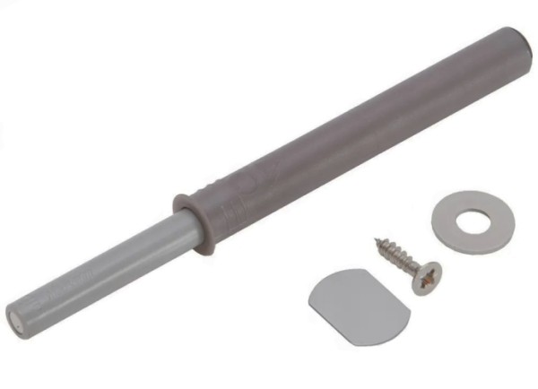 Комплект TIP-ON для дверей длинный с регулировкой по глубине 956A1004 TIP-ON 250R736, материал Пластик, отделка Серый