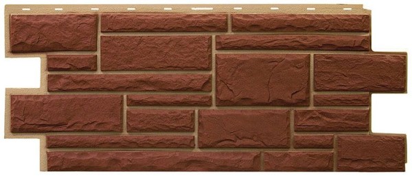 Фасадная панель Т-Сайдинг, Дикий Камень Коричневый