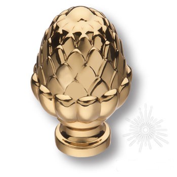 Ручка кнопка 15.356.00.19, материал Замак, отделка Золото, 40*25*d=25