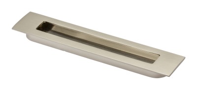 Ручка врезная Gamet UZ-E6-160-06, материал Замак, отделка Никель, 186*38*12 мм