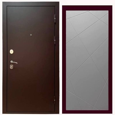 Дверь входная «Стальной Портье», внутренняя панель Лучи (лайт грей софт)