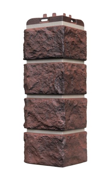 Угол наружный Grand Line, Колотый Камень Design Plus, Тёмно-бежевый шов (Кофе)