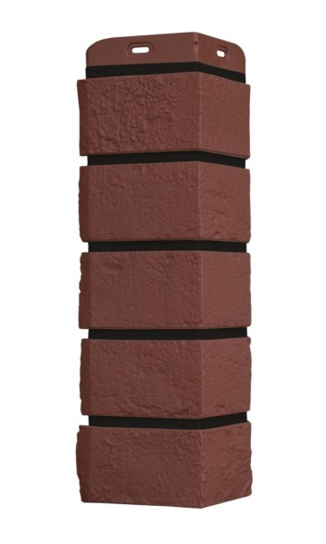 Угол Grand Line, Состаренный кирпич Design Plus, Корица с черным швом.