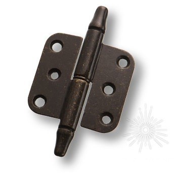 Петля карточная (правая) 2721-14, материал Замак, цвет Чёрный, отделка Черный, 8*42*72 мм