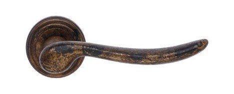 Дверная ручка на круглой розетке "BETA" ANTIQUE 488/011, материал Латунь, отделка Латунь, 143*50 мм