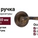 Дверная ручка на круглой розетке "BETA" ANTIQUE 488/011, материал Латунь, отделка Латунь, 143*50 мм