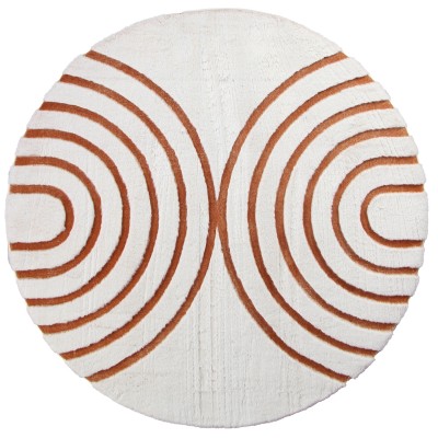 Ковер Rabbit carving PX4005 cream/terra круг 160x160