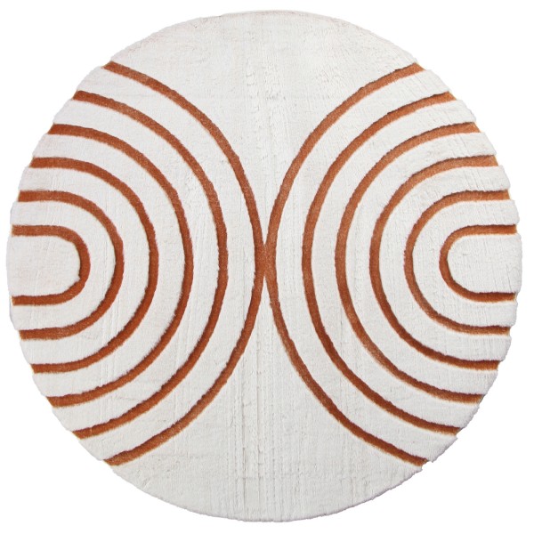 Ковер Rabbit carving PX4005 cream/terra круг 160x160