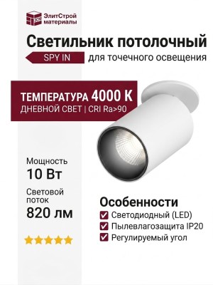 Светильник потолочный SPY IN 10.40 WB
