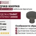 Ручка кнопка M5310.K.MBN, материал Замак, отделка Графит, 26*d=33 мм