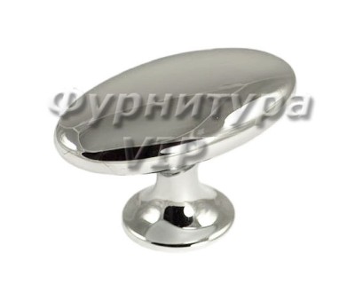 Ручка кнопка RING-08, материал Замак, отделка Хром, 59*34*38 мм