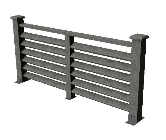 Декоративное ограждение из ДПК GRINDERDECO Босфор в цвете серый базальт.