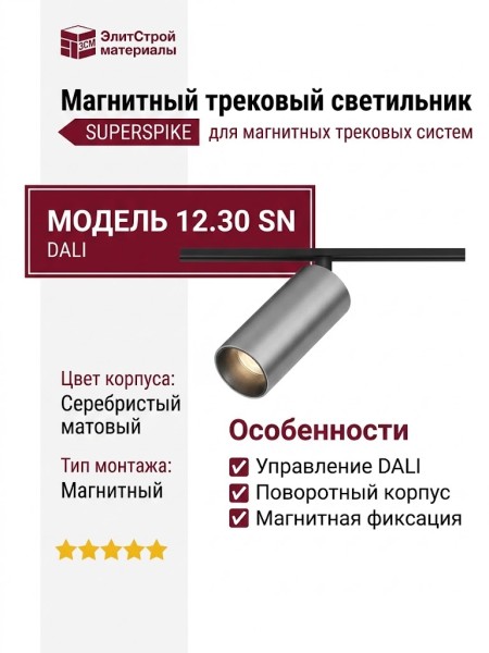 Магнитный трековый светильник SUPERSPIKE 12.30 SN DALI