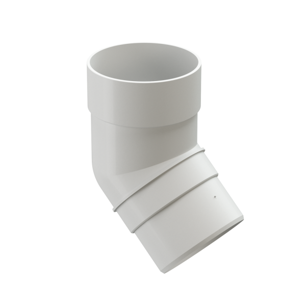 Колено 45˚ для водостока Docke Premium, цвет Пломбир.