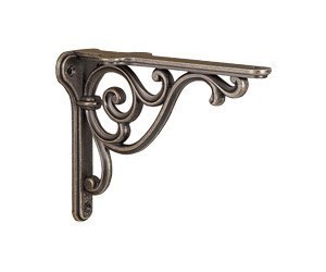 Менсолодержатель для деревянных полок WRM.800.150.00AB, материал Металл, отделка Бронза, 150*115 мм
