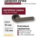Дверная ручка на круглой розетке KAPPA HA196RO12 ELX1, материал Замак, отделка Графит