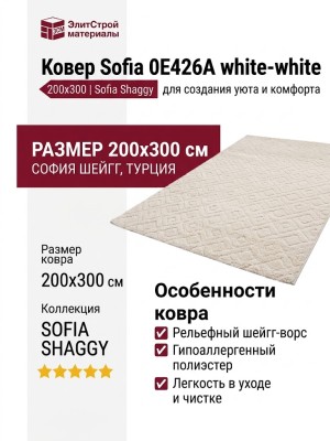 Ковер Sofia 0E426A white-white 200x300