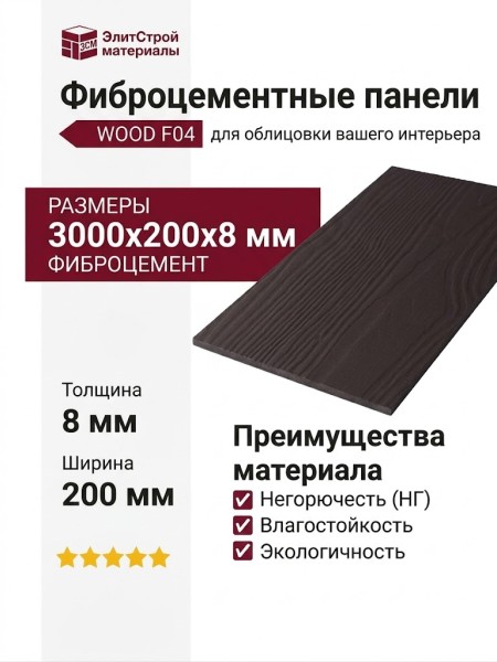 Фиброцементные панели Wood F04 - облицовка для вашего интерьера