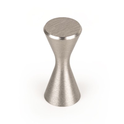 Ручка кнопка DIABOLO 0497014L24, материал Замак, отделка Сталь, 31*d=14 мм