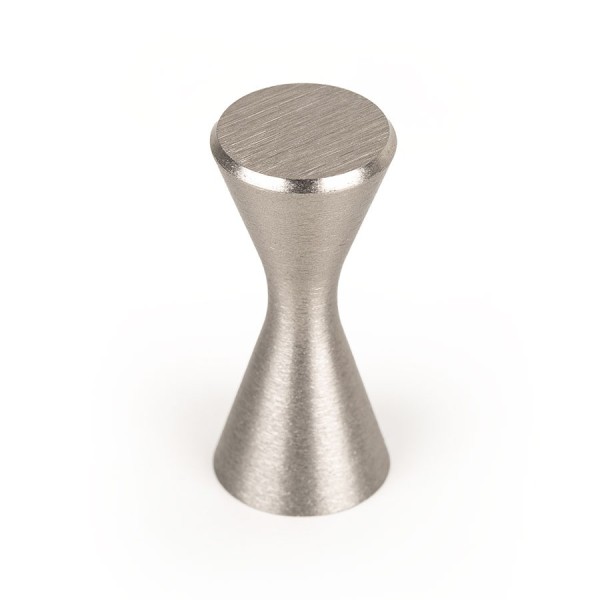 Ручка кнопка DIABOLO 0497014L24, материал Замак, отделка Сталь, 31*d=14 мм