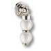 Ручка капля 2235-51-PEARL, материал Замак Керамика, отделка Керамика Никель, 27*24*70 мм