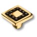Ручка кнопка VISTA D′ORO 0771-003-2 BLACK, материал Латунь, отделка Золото Кристаллы Swarovski, 30*30*22 мм