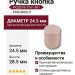 Ручка кнопка 8161-581 PINK BRIGHT